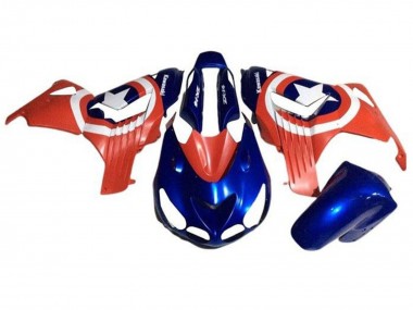Compra Carenados Moto Kawasaki ZX14R ZZR1400 2006-2011 - Azul Rojo Blanco Estrella Captain America