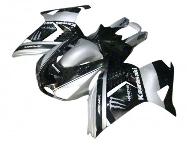 Compra Carenados Moto Kawasaki ZX14R ZZR1400 2006-2011 - Plata Negro Monstruo