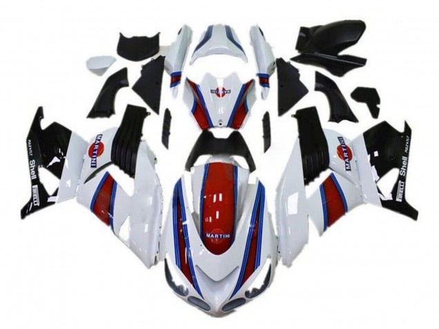 Compra Carenados Moto Kawasaki ZX14R ZZR1400 2006-2011 - Blanco Rojo Azul Negro Martini