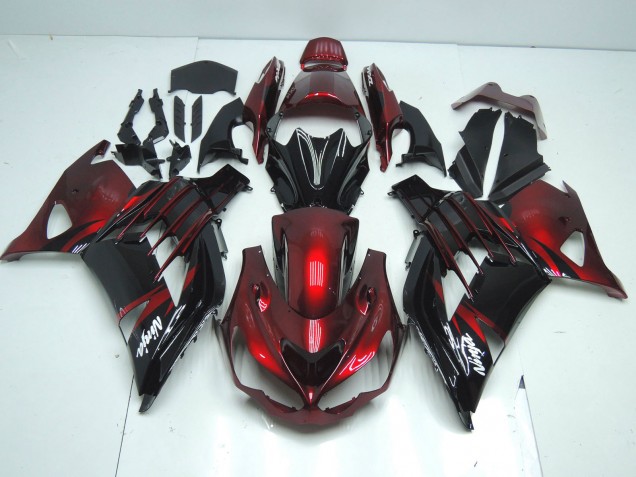 Compra Carenado Moto Kawasaki ZX14R ZZR1400 2012-2024 - Rojo Negro Brillante Blanco Ninja