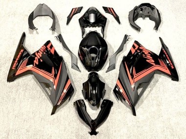 Compra Carenados Moto Kawasaki EX300 2013-2024 - Negro Brillante Naranja