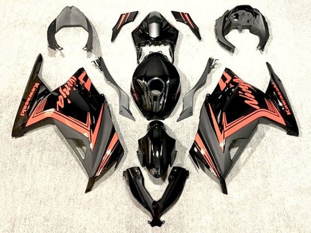 Compra Carenados Moto Kawasaki EX300 2013-2024 - Negro Brillante Naranja