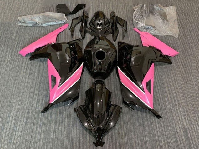 Compra Carenados Moto Kawasaki EX300 2013-2024 - Negro Brillante Rosa Blanco Raya
