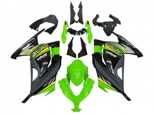 Compra Carenados Moto Kawasaki EX300 2013-2024 - Verde Negro Plata Amarillo