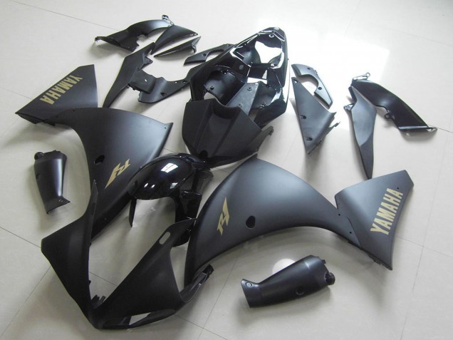Compra Carenado Moto Yamaha YZF R1 2012-2014 - Negro Brillante Negro Mate Oro Calcomanías