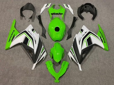 Compra Carenados Moto Kawasaki EX300 2013-2024 - Verde Blanco Negro Raya