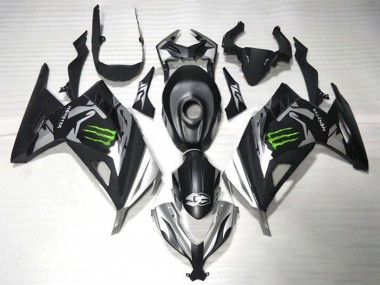Compra Carenados Moto Kawasaki EX300 2013-2024 - Negro Mate Plata Verde Monstruo