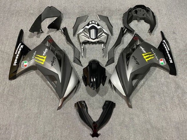 Compra Carenados Moto Kawasaki EX300 2013-2024 - Gris Mate Negro Amarillo Monstruo