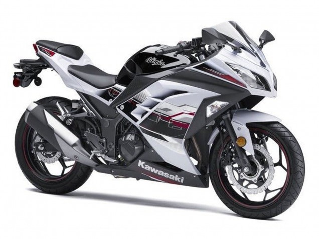 Compra Carenados Moto Kawasaki EX300 2013-2024 - Blanco Negro Rojo Accents