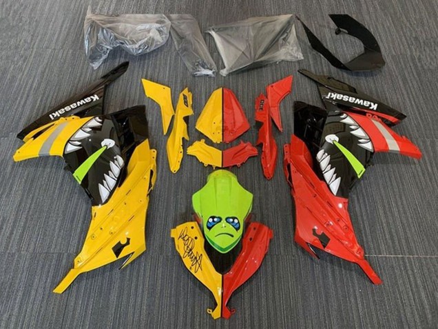Compra Carenados Moto Kawasaki EX300 2013-2024 - Amarillo Rojo Verde Tiburón