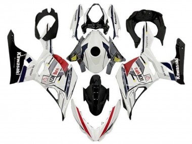 Compra Carenados Moto Kawasaki Ninja 400 2018-2024 - Blanco Gris Amarillo Rojo Negro Raya