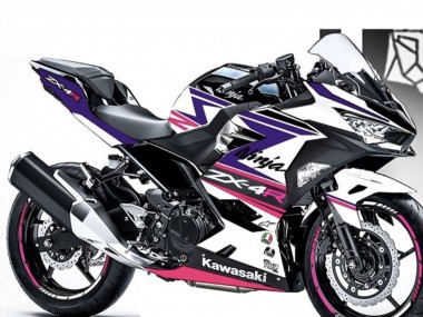 Compra Carenados Moto Kawasaki Ninja 400 2018-2024 - Blanco Púrpura Rosa