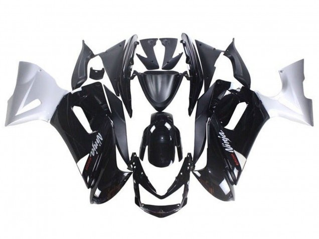 Compra Carenados Moto Kawasaki Ninja 650 EX650 2006-2008 - Negro Brillante Blanco