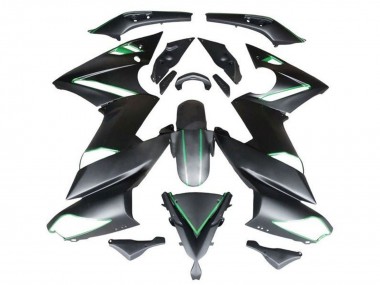 Compra Carenados Moto Kawasaki Ninja 650 EX650 2009-2011 - Negro Mate Verde Raya