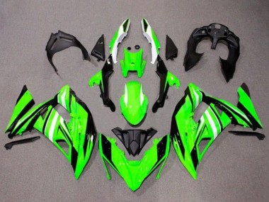Compra Carenados Moto Kawasaki Ninja 650 EX650 2017-2019 - Verde Blanco Negro Raya