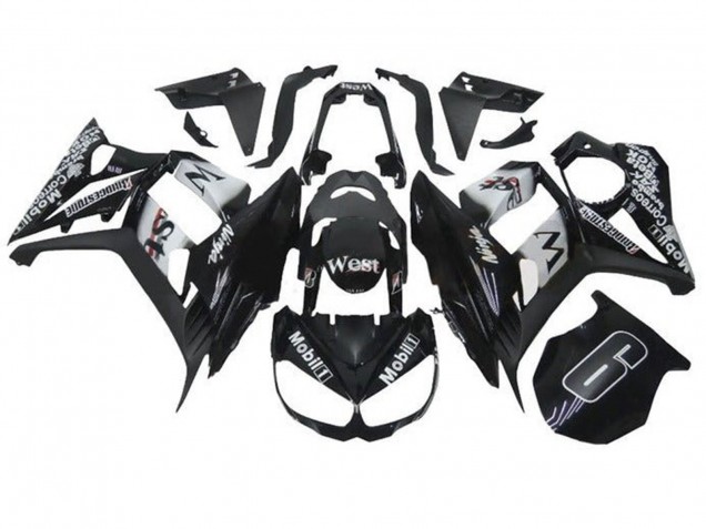 Compra Carenados Moto Kawasaki Z1000SX 2010-2016 - Negro Brillante Blanco Mobil West