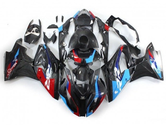 Compra Carenados Moto BMW S1000RR 2017-2018 - Azul Rojo Falso FibraCarbono