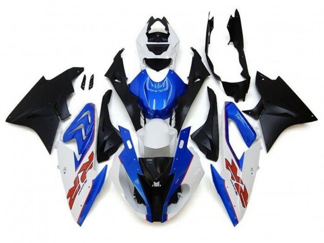Compra Carenados Moto BMW S1000RR 2017-2018 - Blanco Azul Negro Mate Pinstripe RR