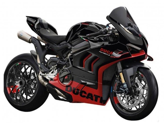Compra Carenados Moto Ducati Panigale V4 V4S 2022-2024 - Negro Rojo