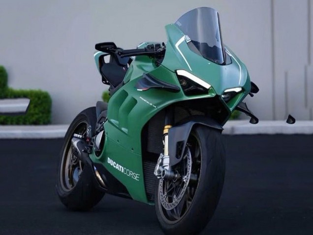 Compra Carenados Moto Ducati Panigale V4 V4S 2020-2021 - Verde Mate Blanco