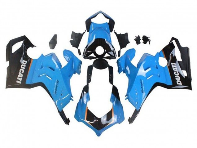 Compra Carenados Moto Ducati Panigale V4 V4S 2020-2021 - Azul Claro Naranja Negro Brillante