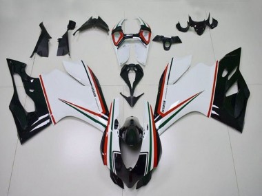 Compra Carenados Moto Ducati Panigale 1199 2011-2014 - Blanco Rojo Verde Negro Brillante