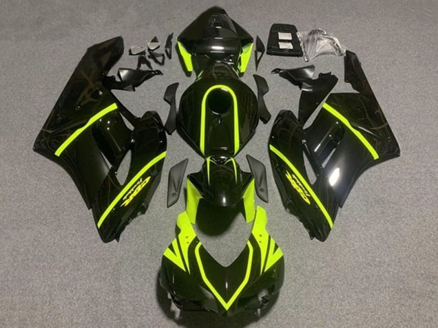 Compra Carenados Moto Honda CBR1000RR 2004-2005 - Negro Brillante Alta Visibilidad Amarillo Raya