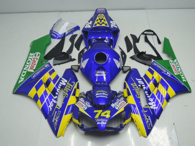 Compra Carenados Moto Honda CBR1000RR 2004-2005 - Azul Amarillo Verde MoviStar