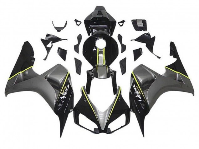 Compra Carenados Moto Honda CBR1000RR 2006-2007 - Gris Negro Brillante Amarillo Raya