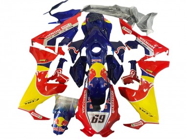 Compra Carenados Moto Honda CBR1000RR 2017-2023 - Azul Amarillo Rojo Bull Hayden