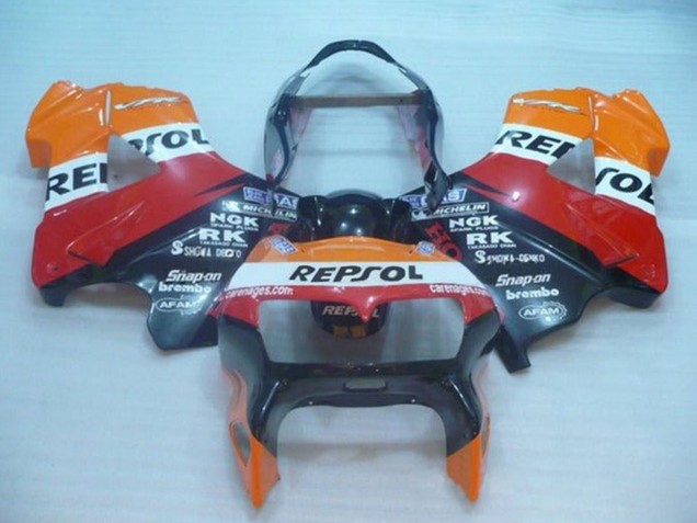 Compra Carenados Moto Honda VFR 800 1998-2001 - Naranja Blanco Rojo Negro Repsol