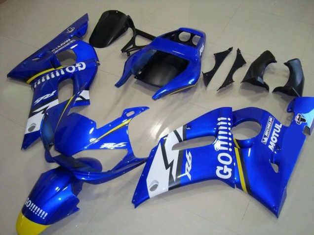 Compra Carenados Moto Yamaha YZF R6 1998-2002 - Azul Blanco Amarillo Go Motul
