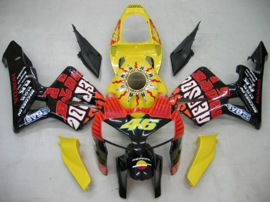 Compra Carenados Moto Honda CBR600RR 2005-2006 - Negro Amarillo Rossi
