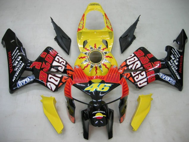 Compra Carenados Moto Honda CBR600RR 2005-2006 - Negro Amarillo Rossi