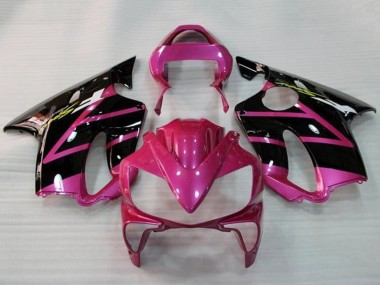 Compra Carenados Moto Honda CBR600 F4i 2001-2003 - Rosa Negro Brillante Raya