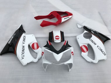 Compra Carenados Moto Honda CBR600 F4i 2001-2003 - Blanco Rojo Negro Brillante Konica Minolta
