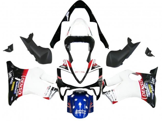 Compra Carenados Moto Honda CBR600 F4i 2001-2003 - Blanco Azul Rojo Negro Brillante DENSO Star