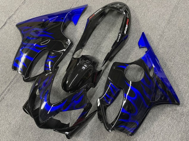 Compra Carenados Moto Honda CBR600 F4i 2004-2007 - Negro Brillante Azul Llama