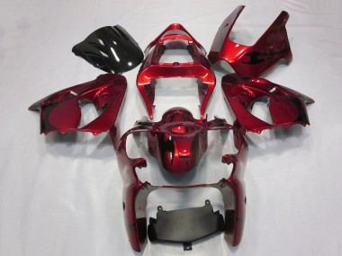 Compra Carenados Moto Kawasaki ZX6R 2000-2002 - Rojo Caramelo Negro Tribal