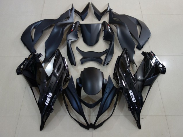 Compra Carenados Moto Kawasaki ZX6R 2007-2008 - Negro Mate Negro Brillante Blanco