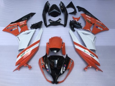 Compra Carenados Moto Kawasaki ZX6R 2007-2008 - Naranja Blanco Negro