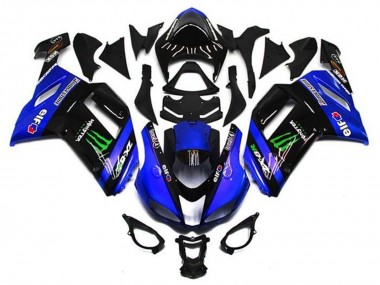 Compra Carenados Moto Kawasaki ZX6R 2007-2008 - Azul Negro Verde Monstruo