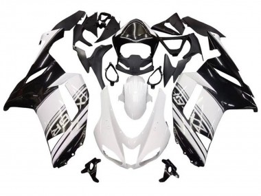 Compra Carenados Moto Kawasaki ZX6R 2007-2008 - Blanco Negro Plata Raya