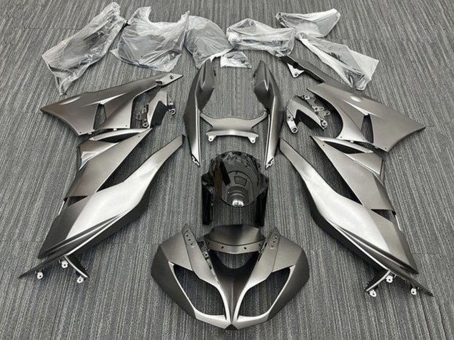 Compra Carenados Moto Kawasaki ZX6R 2009-2012 - Plata Mate Negro