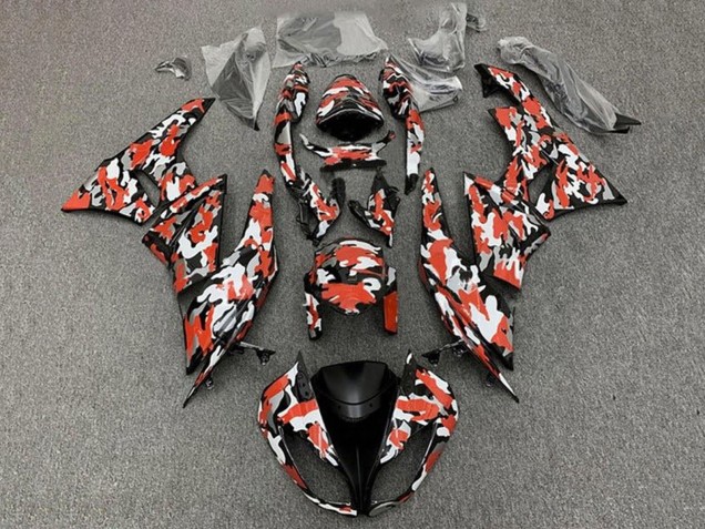Compra Carenados Moto Kawasaki ZX6R 2009-2012 - Rojo Blanco Negro Camouflage