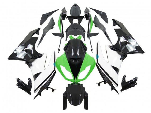 Compra Carenados Moto Kawasaki ZX6R 2009-2012 - Verde Blanco Negro Brillante