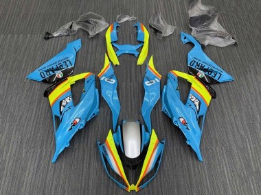 Compra Carenados Moto Kawasaki ZX6R 2013-2018 - Azul Claro Amarillo Naranja Negro Plata