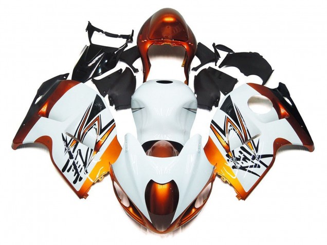 Compra Carenados Moto Suzuki GSXR 1300 Hayabusa 1996-2007 - Blanco Naranja Negro