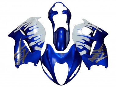 Compra Carenados Moto Suzuki GSXR 1300 Hayabusa 1996-2007 - Blanco Azul Chrome Llama