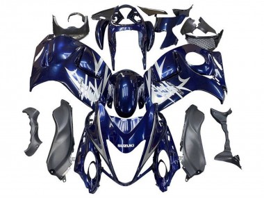 Compra Carenados Moto Suzuki GSXR 1300 Hayabusa 2008-2020 - Azul Oscuro Plata Blanco